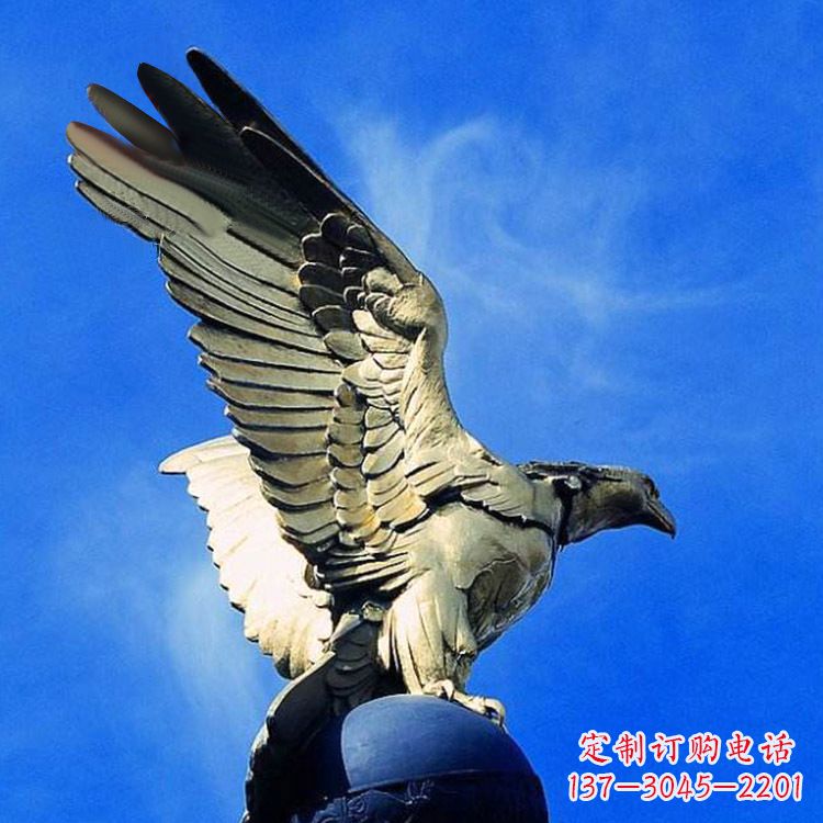 泰安老鹰玻璃钢仿铜雕塑