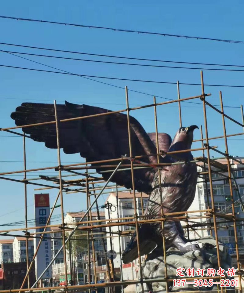 泰安老鹰动物铜雕