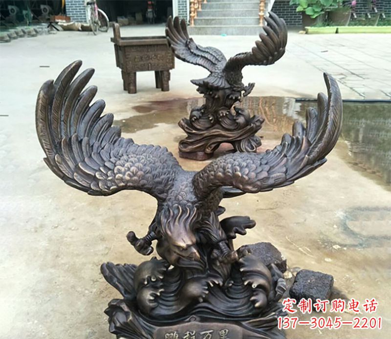 泰安老鹰铜雕 (2)