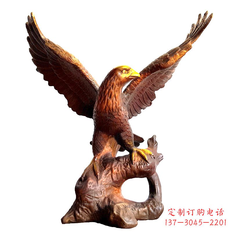 泰安老鹰展翅铜雕