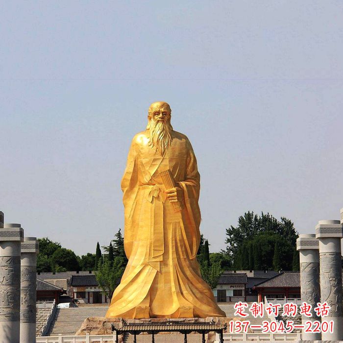 泰安经典人物老子雕像,表达真情