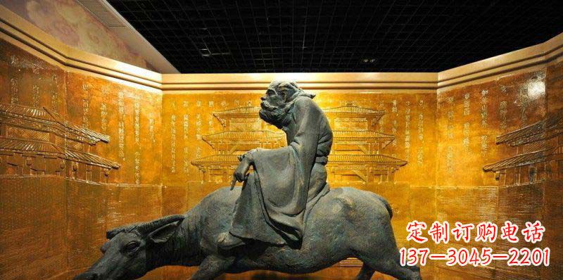 泰安精美老子骑牛铜雕,领略古代文化魅力