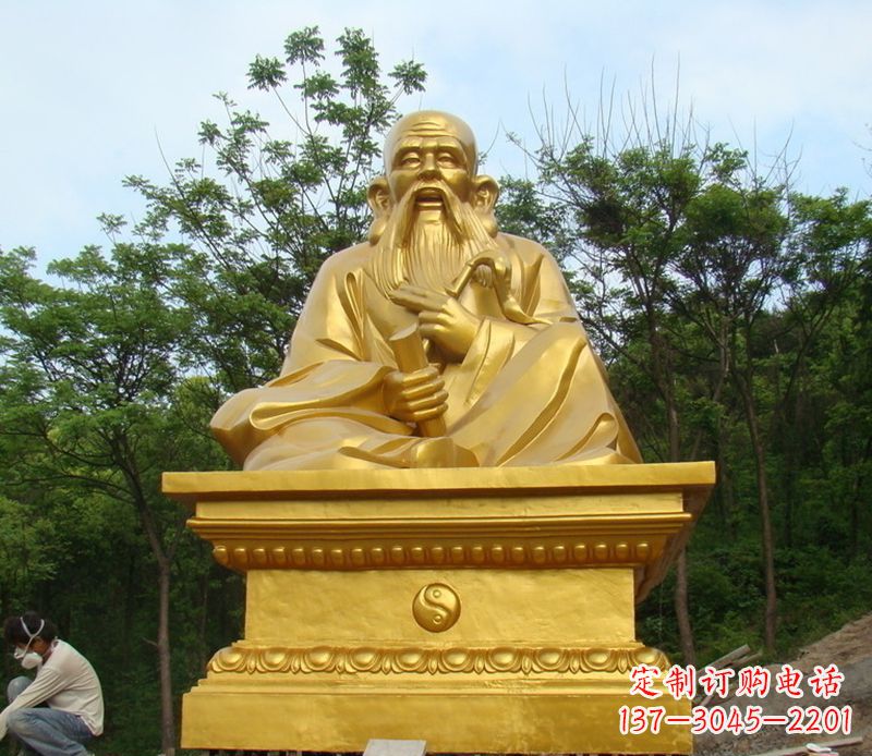 泰安拥有传统文化精髓的老子铜雕