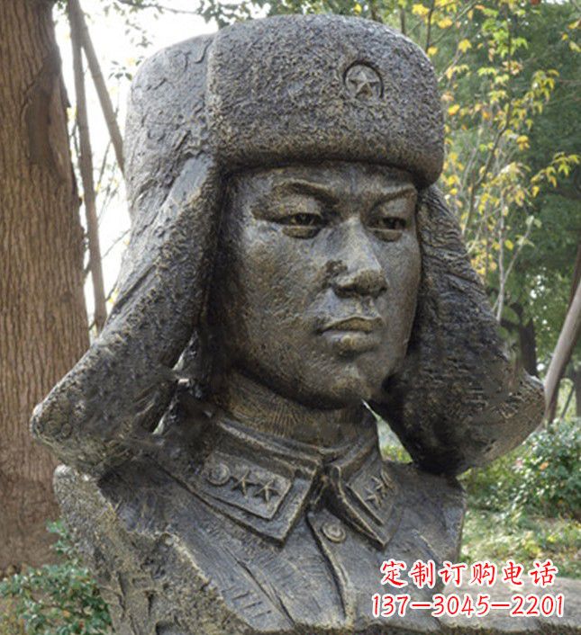 泰安雷锋头像铜雕塑