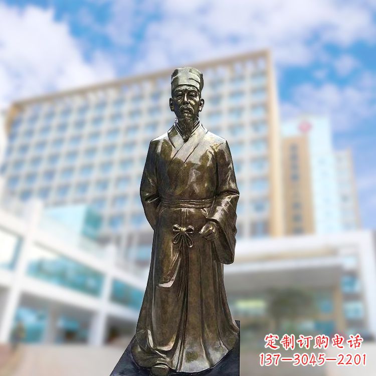 泰安李时珍仿铜雕塑-李时珍雕像