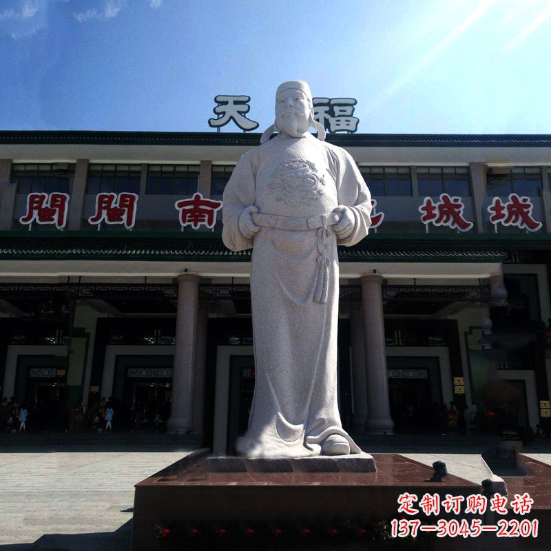 泰安喜迎百年李世民白玉雕像