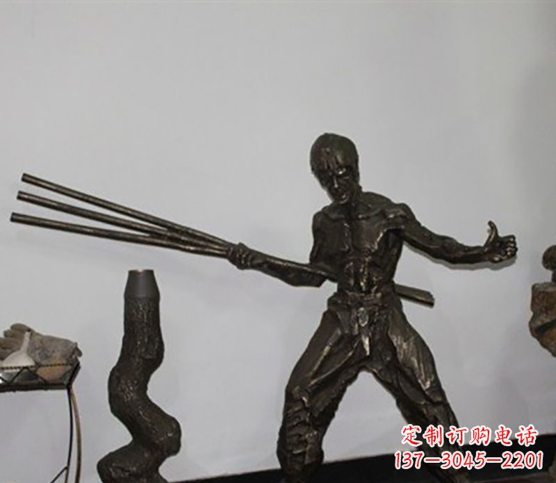 泰安海量李小龙铜雕尽显功夫之美