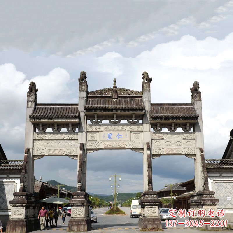 泰安精致古典风格的牌楼雕塑