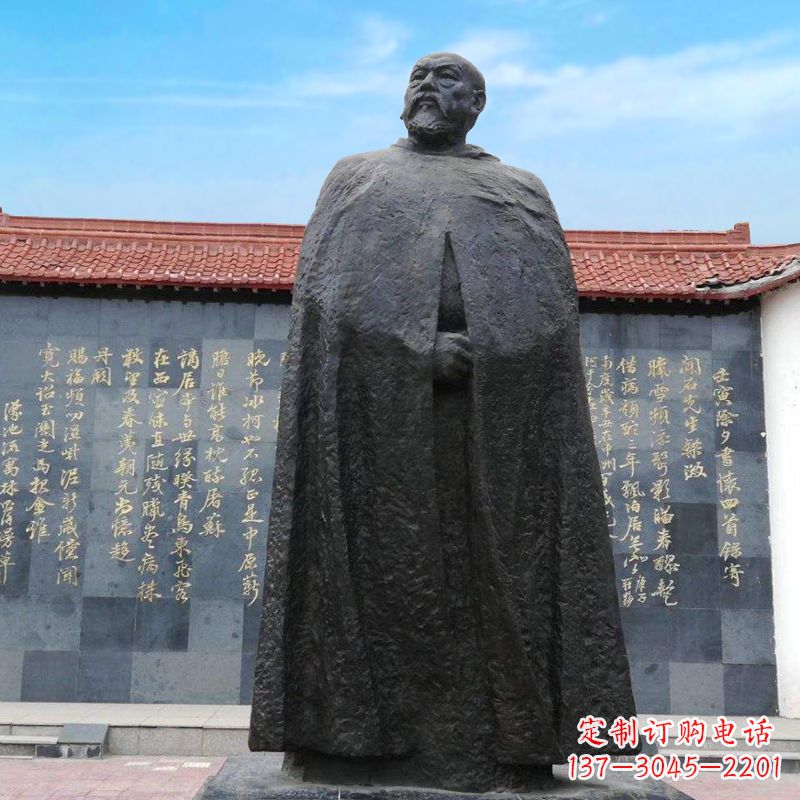 泰安精美手工雕刻林则徐铜雕像