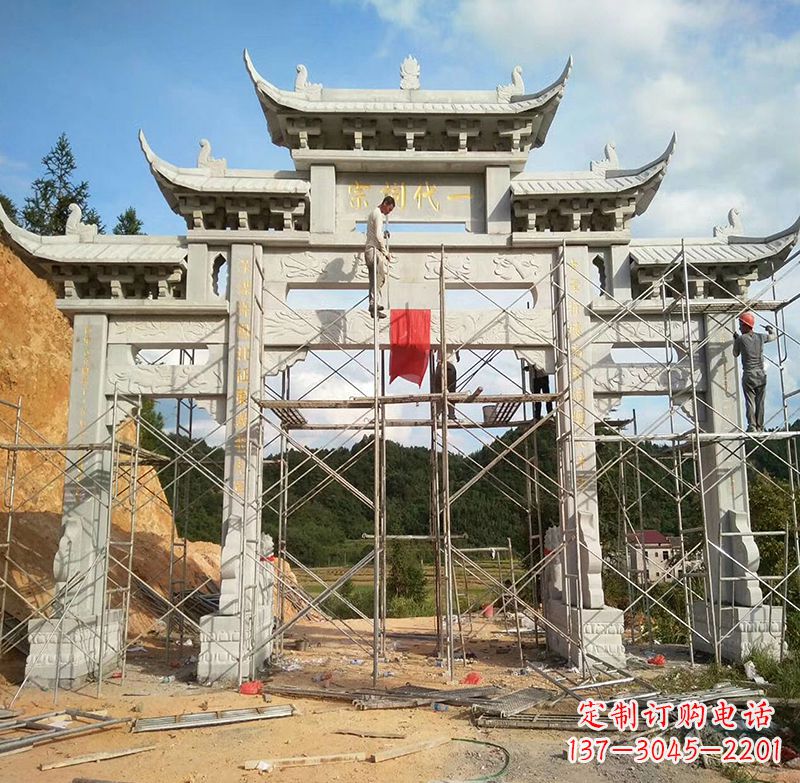 泰安临高石雕牌坊公园,让您找到最好的牌坊雕塑