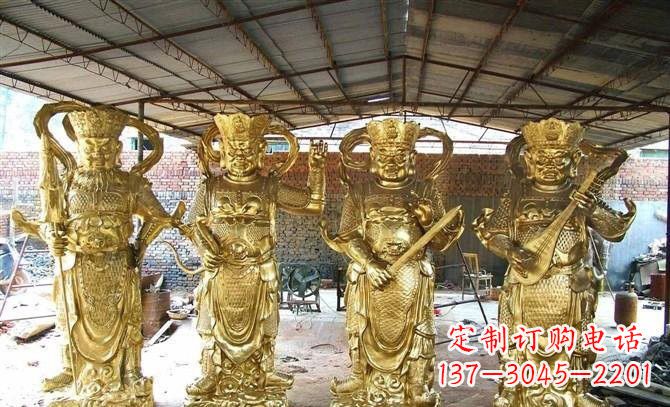泰安鎏金四大天王铜雕,永久纪念传承你我爱