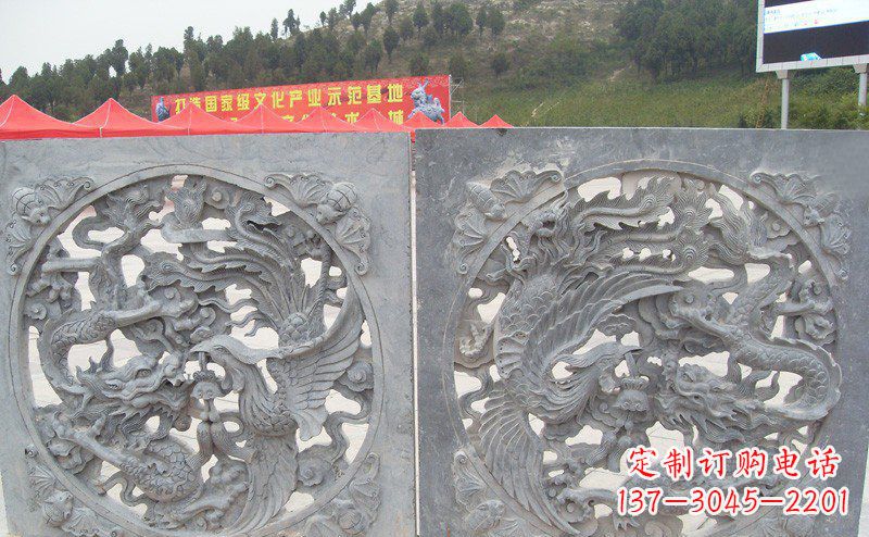 泰安龙凤呈祥公园景观石雕--精美绝伦的龙凤陪伴