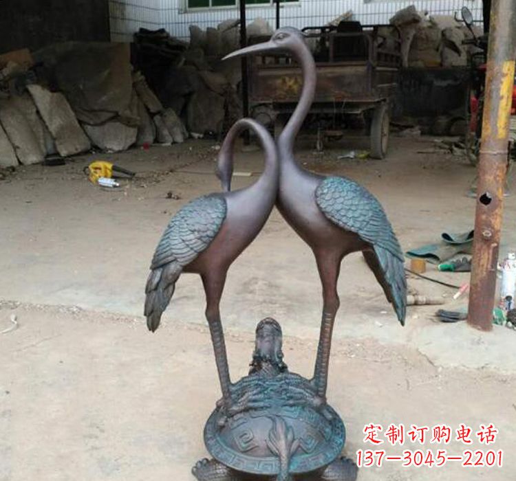 泰安龙龟仙鹤铜雕——传承传统,增添福气