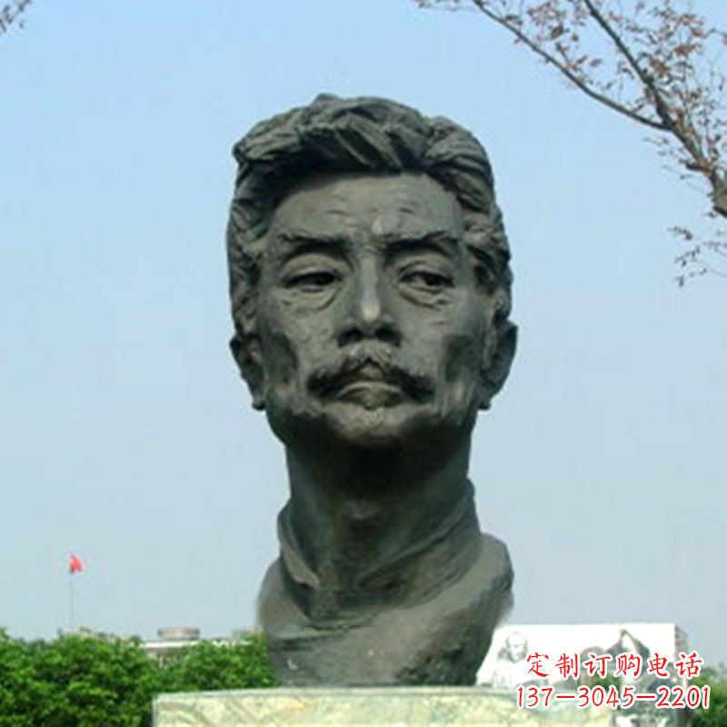 泰安精致传神的鲁迅铜雕头像