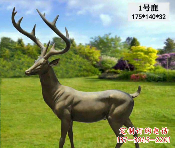 泰安鹿动物铜雕