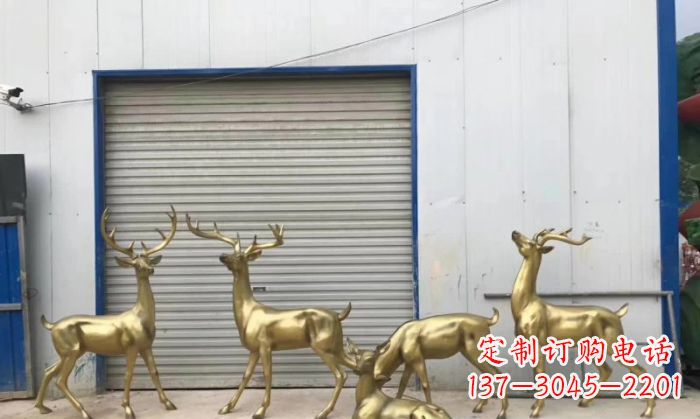 泰安鹿群铜雕 (3)