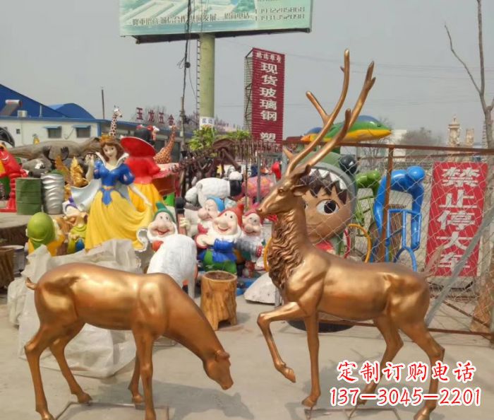 泰安鹿铜雕塑 (2)