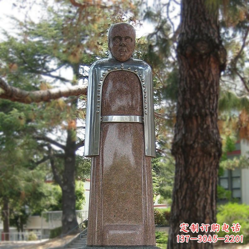 泰安纪念伟大的名人:路易斯·巴斯德抽象雕像
