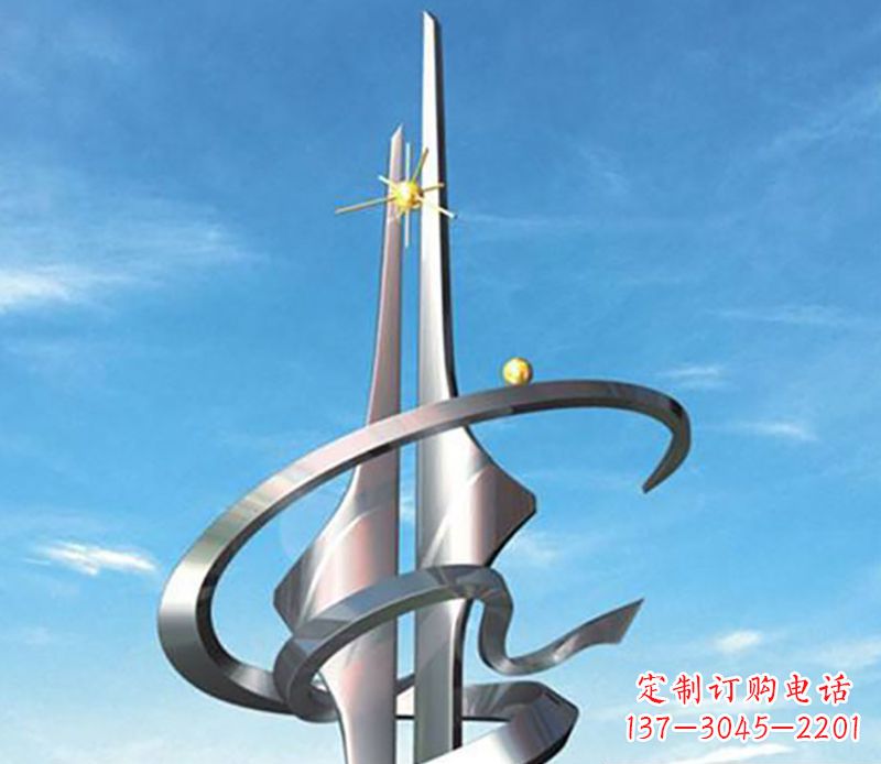 泰安螺旋飘带广场雕塑,精美而出众