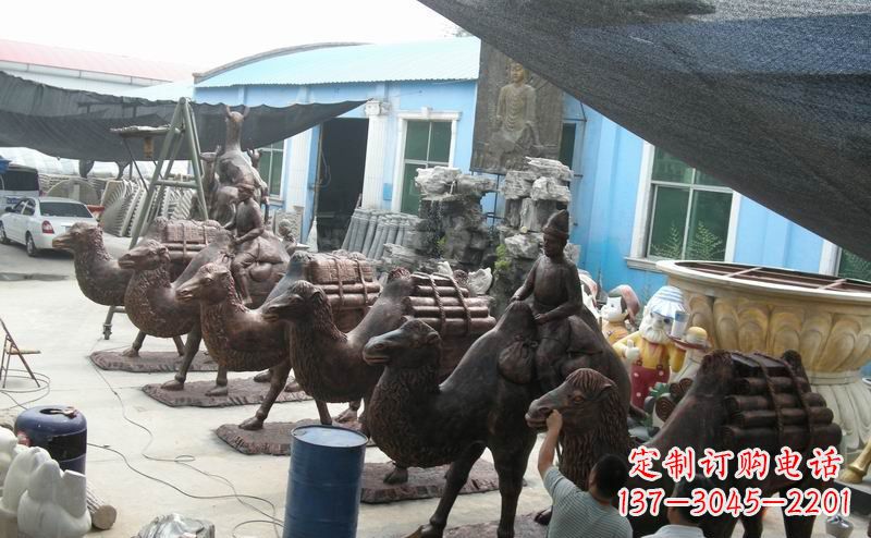 泰安骆驼公园动物铜雕魅力无限