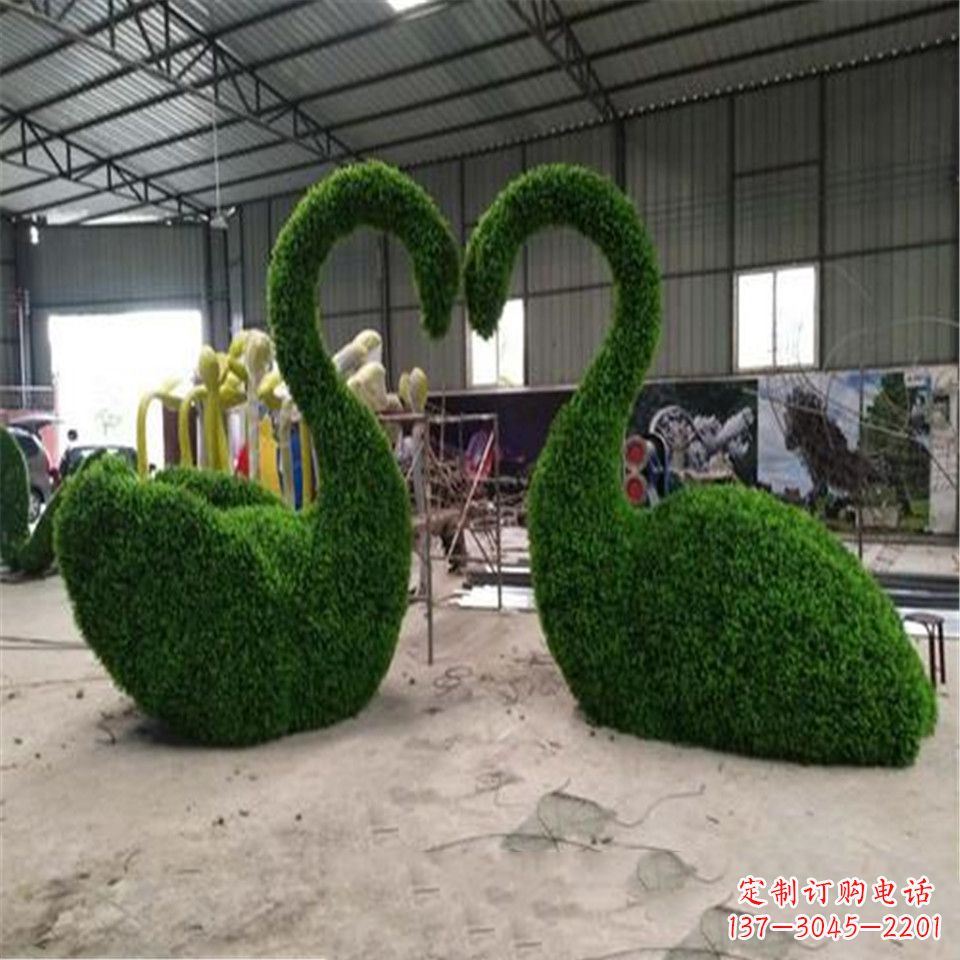 泰安绿植抽象特制天鹅雕塑