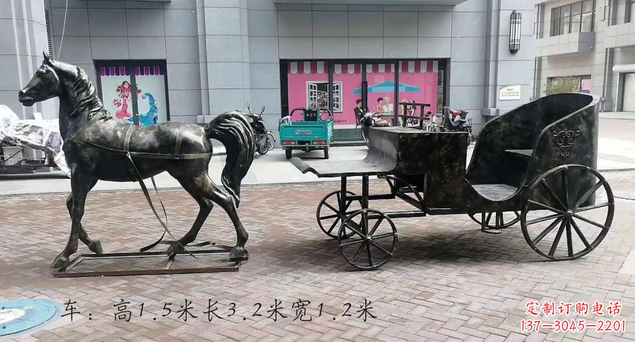泰安古典马车雕塑,精致传承礼仪之魂