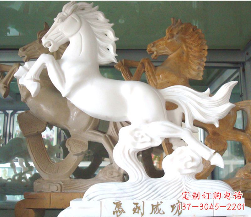 泰安精美马到成功景观石雕