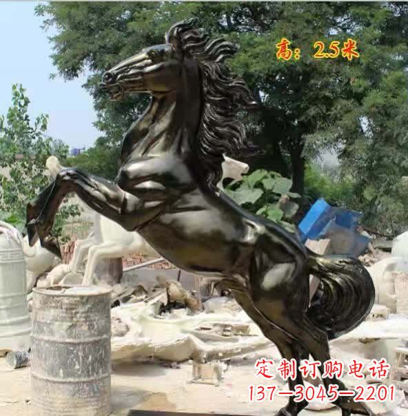 泰安马到成功铜雕 (2)