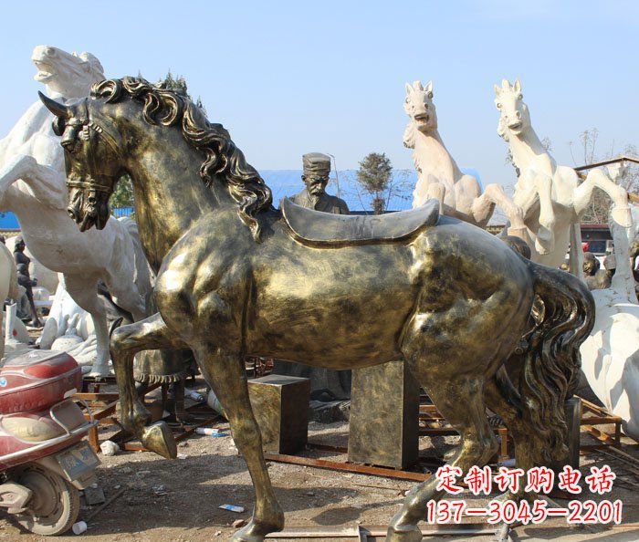 泰安马动物铜雕塑——精致细腻的手工工艺