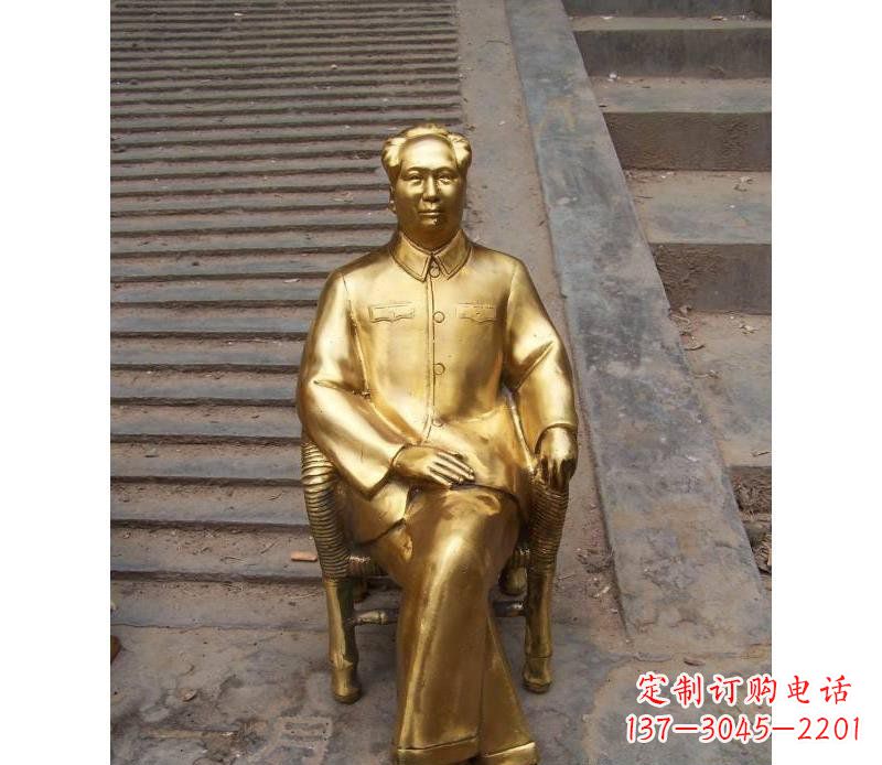 泰安毛泽东伟人铜雕纪念像