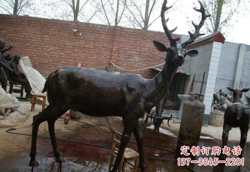 泰安唯美的梅花鹿铜雕,让你的家中添彩更有情调