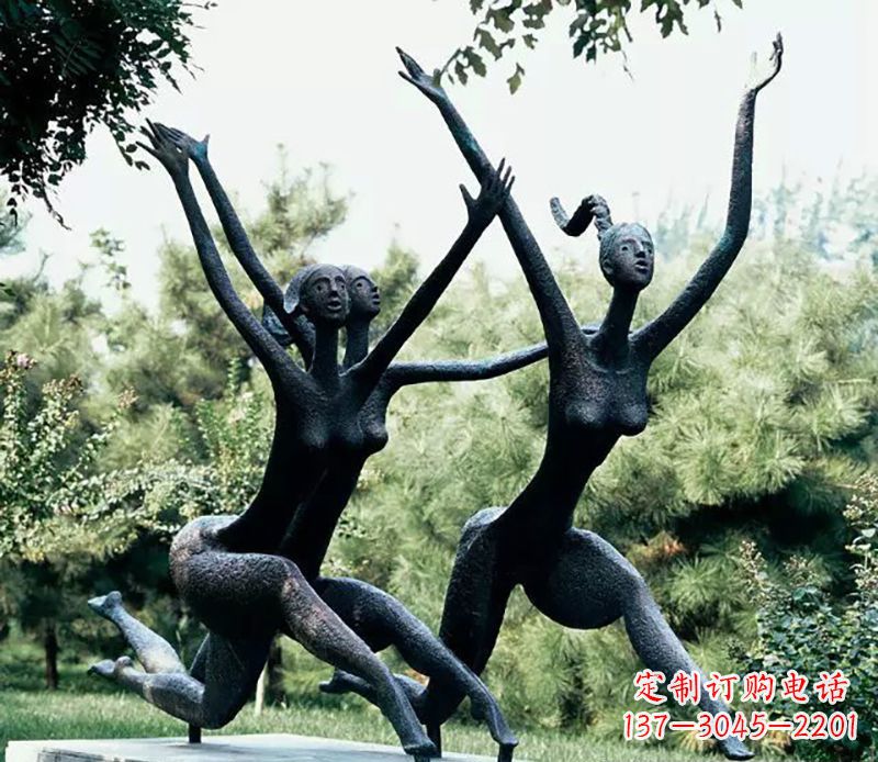 泰安精美美女铜雕——绽放出精灵般的美丽