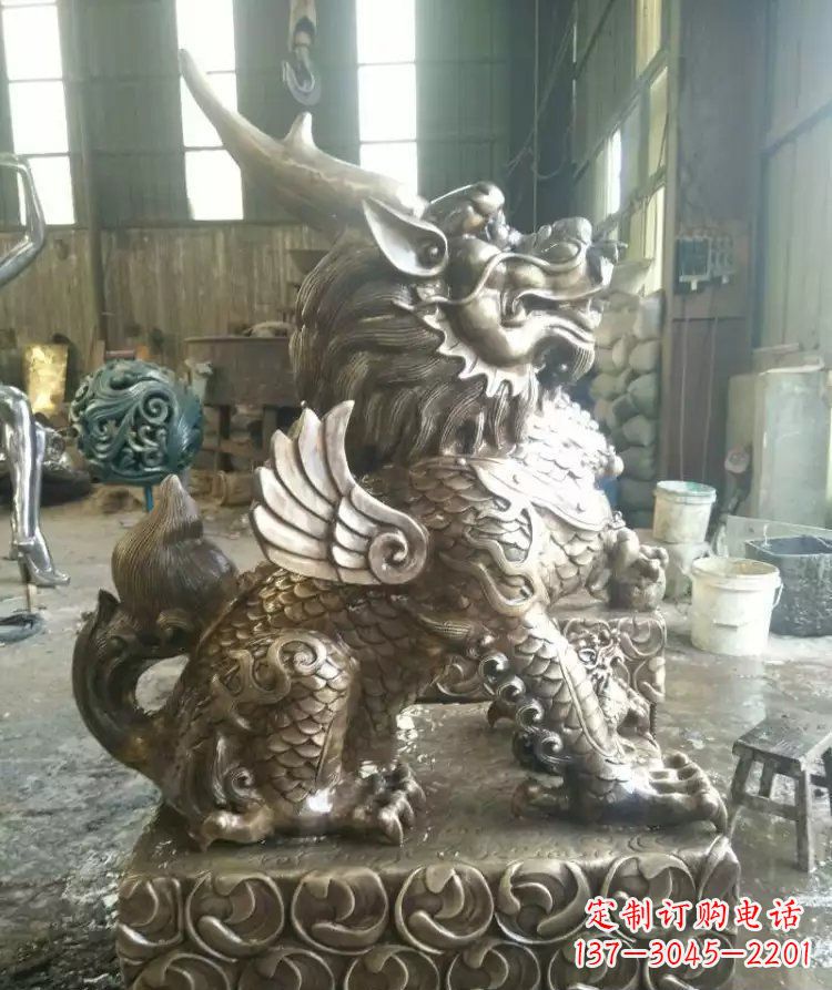 泰安门口麒麟铜雕 (3)