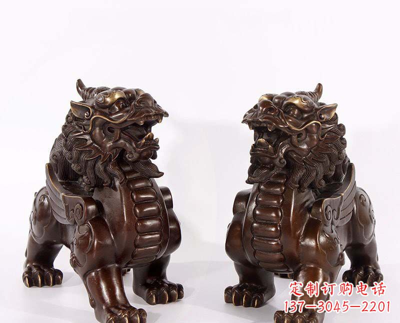 泰安弘扬中国传统文化,神兽貔貅铜雕