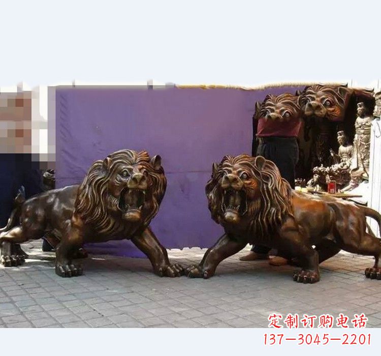 泰安中领雕塑精心打造的正宗西洋狮子铜雕,表面…