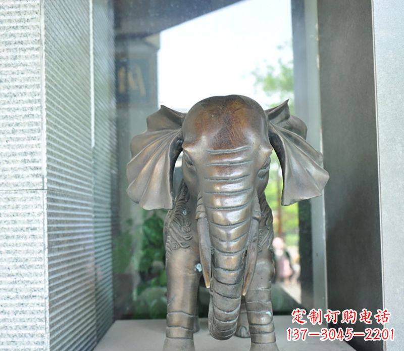泰安艺术象征——门口镇宅大象铜雕