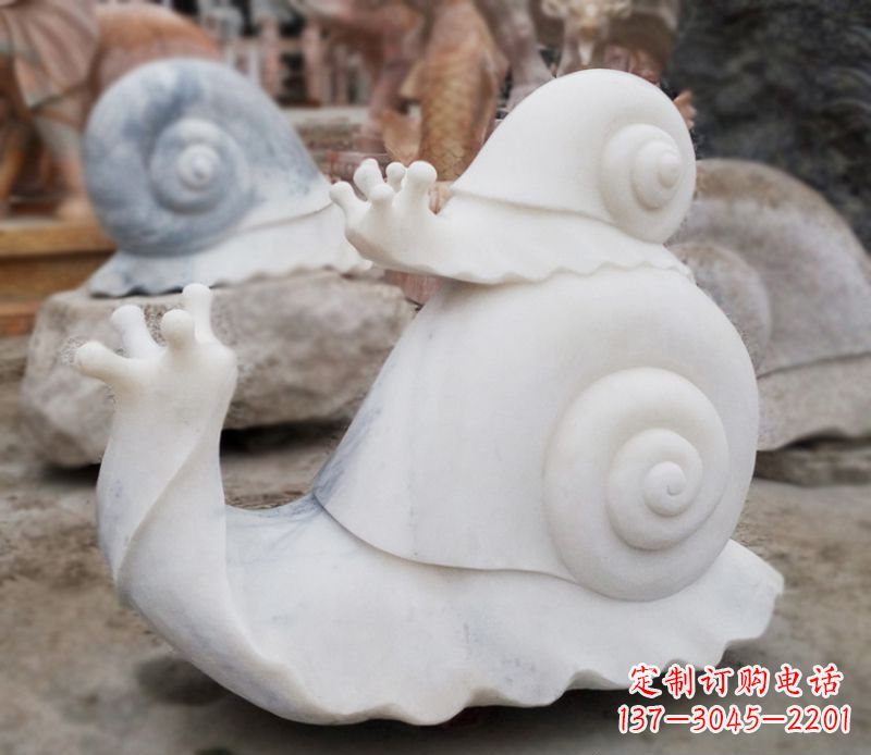 泰安母子蜗牛石雕