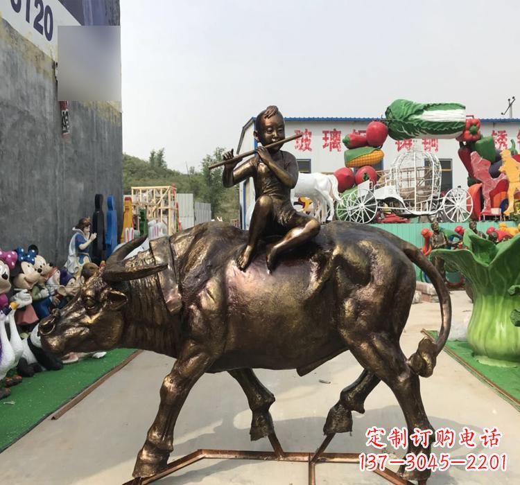 泰安中领雕塑的古典韵味牧童铜雕是一件绝美的雕…