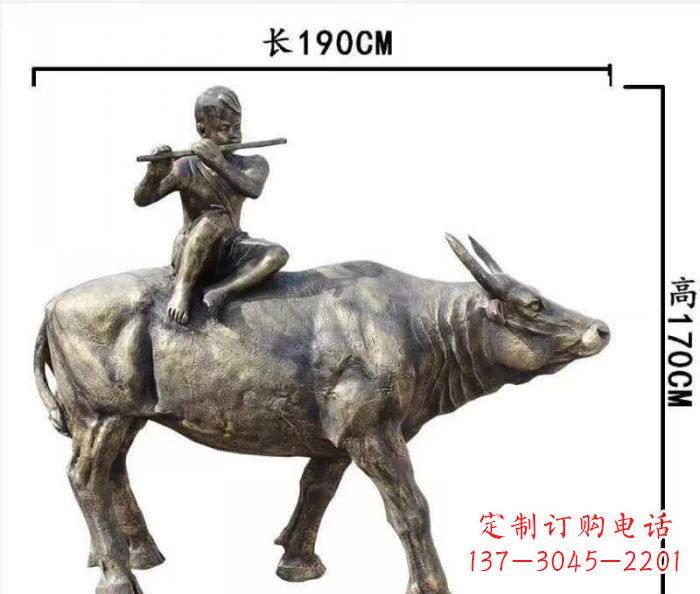 泰安完美的牧童铜雕,精雕细琢,定制之选