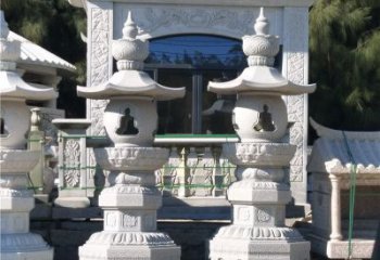 泰安汉白玉公园灯笼雕塑