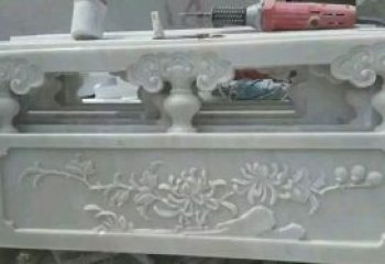 泰安汉白玉花朵浮雕栏板