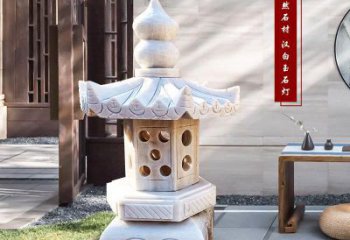泰安中领雕塑-经典经典汉白玉灯笼园林雕塑