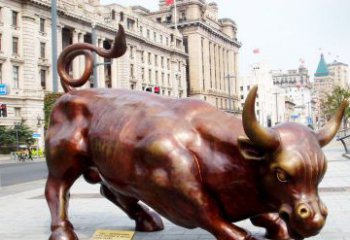 泰安华尔街牛招财牛铜雕，拥有力量的象征