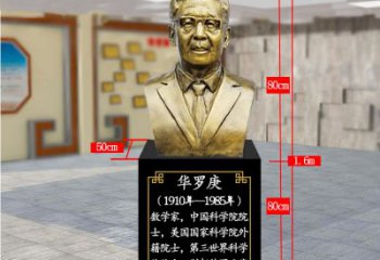 泰安精美的华罗庚玻璃钢仿铜雕塑