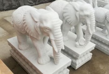 泰安增添吉祥气息的玉质大象雕塑