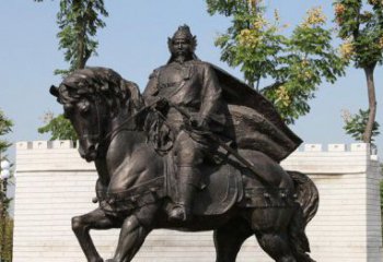 泰安将军骑马古代人物铜雕