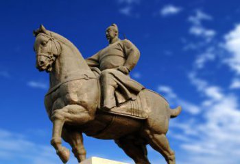 泰安领雕塑正大光明：李世民骑马景观雕塑