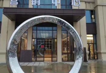 泰安镜面圆环不锈钢雕塑