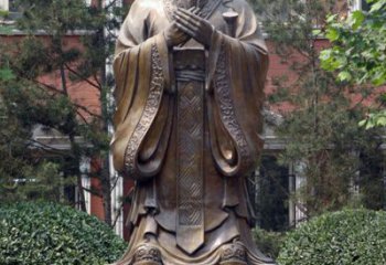 泰安精美铜雕——校园历史文化名人孔圣人像