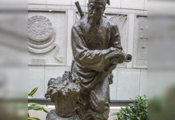 泰安中领雕塑自主研发了高雅李时珍铜雕，它以历…